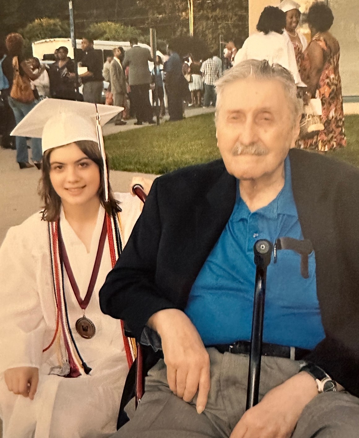 Our middle daughter at her graduation with her grandfather