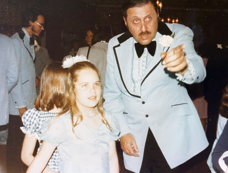 That's me and my Dad in 1975 at my sister's wedding. I was 10. 