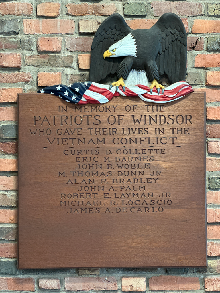 Windsor, Connecticut Vietnam Memorial Plaque